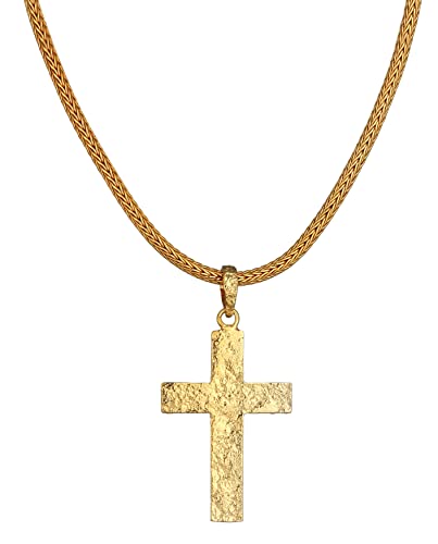 Collier homme argent 925 Kuzzoi à porter au quotidien avec sa croix plaqué or