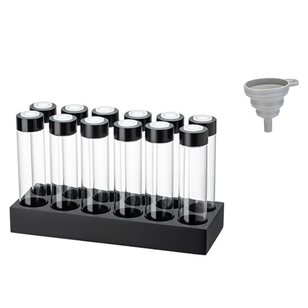 UDSKNV[KSL Airtight Sealed Single Dose Glass Jars Container with Borosilicate Aroma Valve 12 Holes for Espresso Coffee Beans