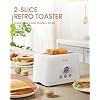 Amaste Retro Coffee Maker & Toaster Set- Matcha Green & Elegant White with Rose Gold