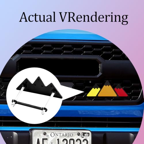 Image of Grille Decor Badge, Tri-Color Grille Insert Trims | Tri-Color Grille Badge Emblem Decoration Accessories Car Truck Label Fit for Most Vehicles