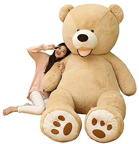NOVA Plush Bear, Extra Large Teddy Bear, Body Pillow, Cushion, Cute, Dakimakura, Celebration Present, Light Brown, 4 Feet 3.2 Inches (130 cm)