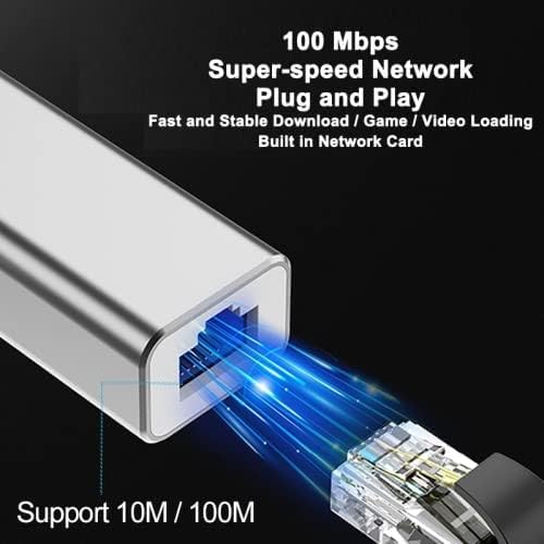 Image of USB HUB USB Hub to 3 USB 3.0 & Gigabit Ethernet LAN RJ45, Network Adapter Compatible with MacBook Air /Pro (2009-2015), Surface, Chromebook, More Type A Devices, Stable Driver (USB to RJ45 HUB)