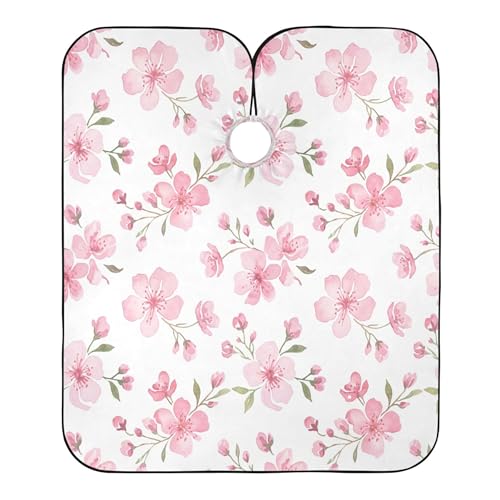 Burbuja Flowers Capa para Barbero, Capa Impermeable de Corte de Cabello con Cuello Ajustable para Adultos Unisex