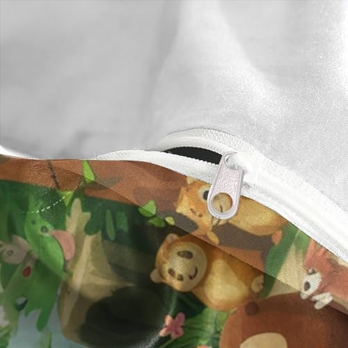 Parure de couette jungle 135x200cm anti-pli en microfibre respirante - 8