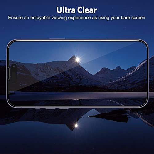 OMOTON 3+3 Pack for iPhone 14 Pro Max Screen Protector,3 Pack Tempered Glass Screen Protector and 3 Pack Camera Lens Protector with Easy Installation Frame,Sensor Protection,Anti-Scratch,6.7 Inch