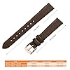 ANNEFIT Watch Straps for Men Women, Top Grain Leather Watch Band with Quick Release, Band Width 20mm with Rose Gold Buckle (Dark Brown) #3