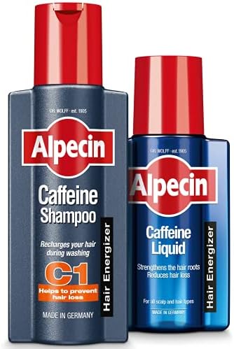 Alpecin Caffeine Shampoo, 250ml and Caffeine Liquid, 200ml