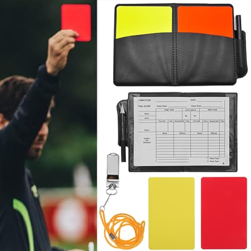 Tarjetas de árbitro de fútbol rojas y amarillas miniatura 2