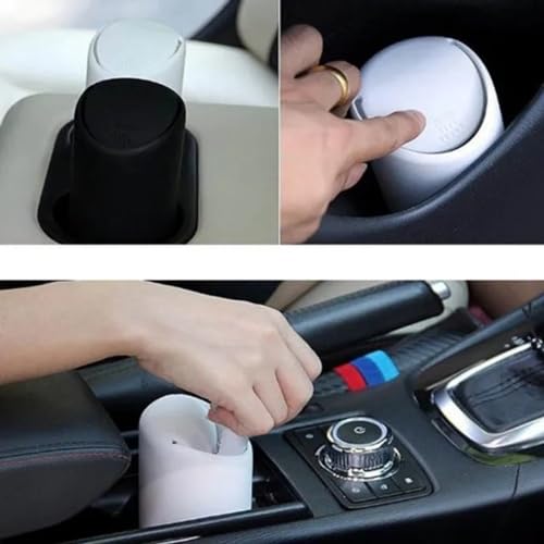 Image of SARTE Car Mini Dustbin With Lid Silicon Material Perfect For Car Trash Bin And Dustbin Holder For Car for (Pack of 1) Black Color