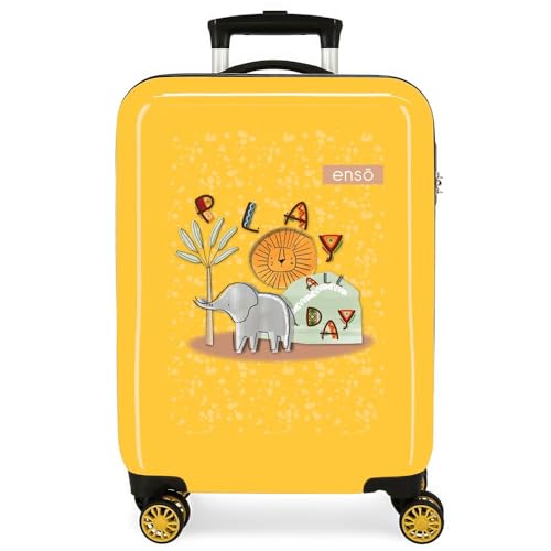 Enso Play All Day Cabin Suitcase Yellow 38x55x20cm Hard ABS Combination Lock Side 34L 2kg 0 Hand Luggage, Lemon Tree, Cabin Suitcase, Lemon Tree, 38x55x20cm, Cabin Suitcase