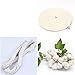 1/4 Inch Natural Cotton Rope, White Craft Clothesline, Used for DIY Rope Baskets, Handicrafts, Candle Wicks, etc, 6MM, 52 Feet.
