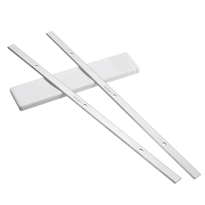 JWOO 2 uds Cuchillas cepilladoras Cuchillos 320x12x1,5mm Cuchillos de Doble Filo for DeIta 22-560 22-562 22-565 TP400LS Ry0bi AP-12