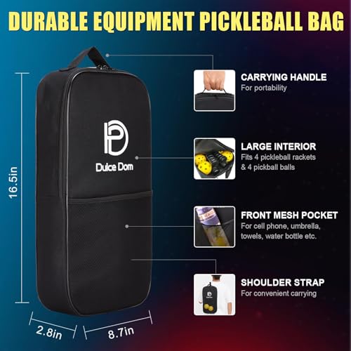 Dulce Dom Pickleball Paddles, Usapa Approved Set With 4 Premium Wood Balls And Bag, Rackets Equipment For Beginners & Pros thumb #4