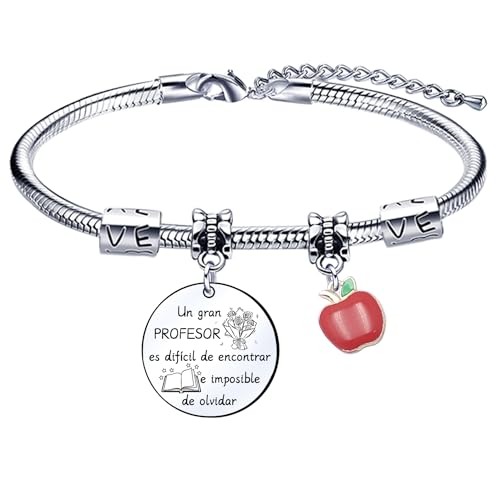 YZLPLP Pulsera Maestro Pulsera Profesora Regalo Profesora Regalo Maestro Gracias Maestro Profesora Pulsera Graduación Regalos Cumpleaños Regalo del dia del Maestro Regalo de acción Gracias (7)