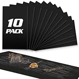 10 Pack Sticky Mouse Traps,Clear Mouse Glue Trap Sticky Traps That Work for Mice and Rats Roaches,23x11 Inch Heavy Duty Rat Traps Indoor Mouse Sticky Pads,Easy to Set