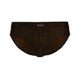 bruno banani Herren Obscure Baroque Slip, schwarz/Gold Stripes, M