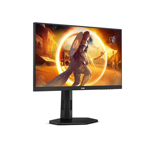 AOC Gaming 24G4XE - 24 Inch FHD Monitor, 180Hz, IPS, 1ms GtG, FreeSync, Gsync compatible, Speakers, HDR10, Game Modes, G Menu (19820 x 1080 HDMI 2.0 / DisplayPort 1.4) - 24 Inch FHD - 180Hz - IPS - Fixed stand