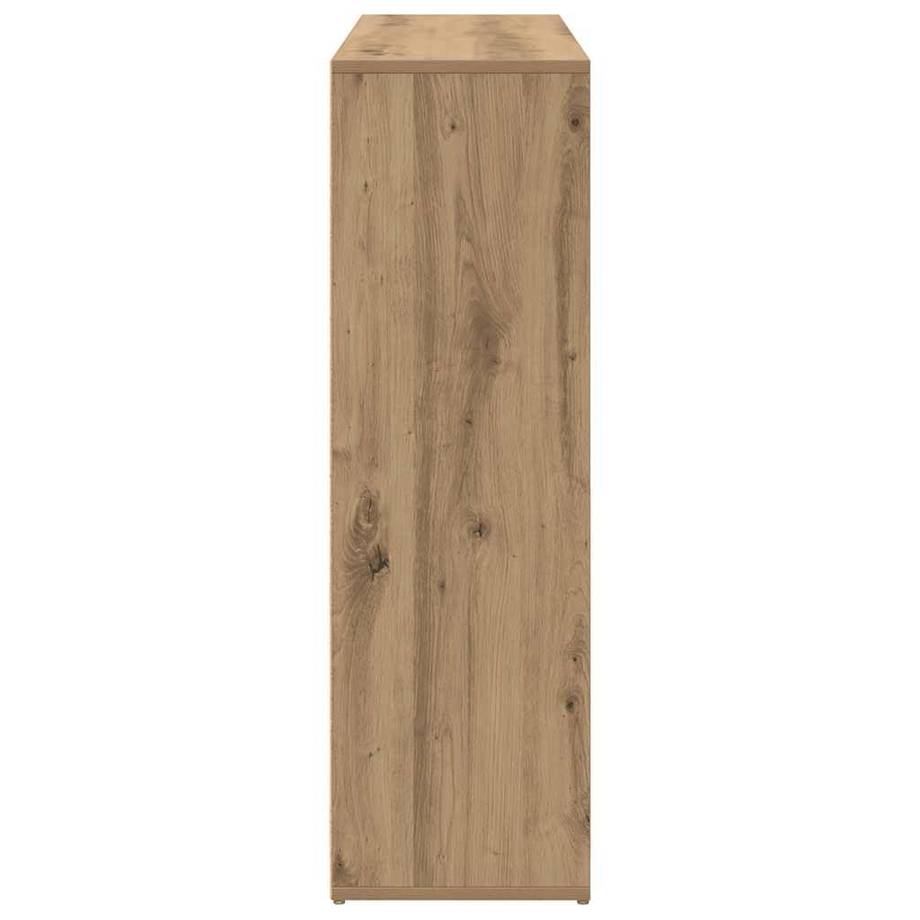 Estantería de madera de roble Artisan, 98 x 29 x 97,5 cm, 9 compartimentos, estantería de pie para salón, dormitorio, oficina, diseño moderno