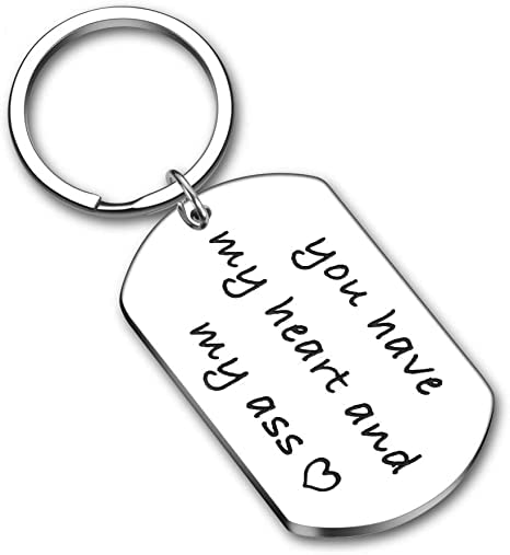 Valentines Day Gift Keychain for Husband Boyfriend From Girlfriend Wife Anniversary Birthday Gifts For Couple Keyring Women Men You Have My Heart Him Her Wedding-image-22