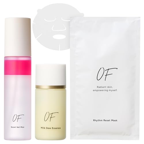 【Amazon.co.jp限定】オフ（OF）スキンケア3点セット〈導入ミスト／ミルク美容液／シートマスク〉ブーストヴェールミスト 100mL＋ミルクデューエッセンス 7mL＋リズムリセットマスク 1枚入