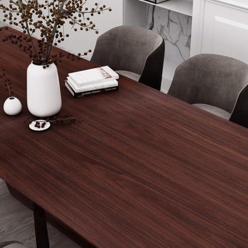 Image of Hotegxa Wooden Dark Brown Wallpaper Roll | Self Adhesive Peel & Stick Contact Paper | Waterproof PVC Wall Sticker for Bedroom, Living Room, Kitchen, Cabinet & Furniture (45 x 300 cm)
