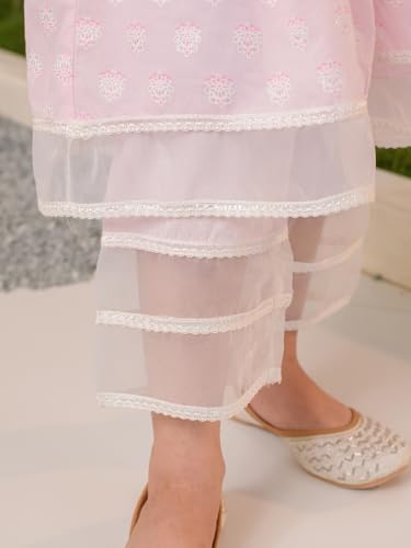 Image of PS PEACHES Girls Kurta And Palazzo With Dupatta