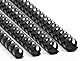 RAYSON Bindekämme, 125-200 Blatt, 21 Ringe, 16 mm 20 mm 22 mm 25 mm, Mehrere Größen, A4, Schwarz, Packung mit 40 Stück