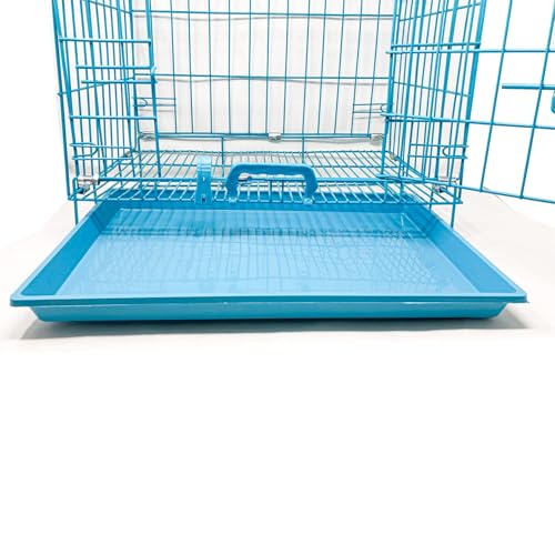 Image of Double Door Metal Wire Dog Cage, Dog Crate, Kennel Crate Dog Cage for Dogs with Removable Tray - (24 Inch)