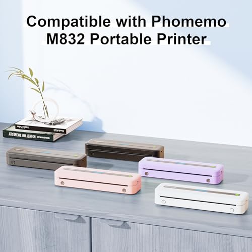 Image of 2 Rolls Phomemo Thermal Paper 8.5'' x 11'' US Letter Size, Advance Thermal Printing, Roll Paper Compatible with M832 M833 M834 M835 M836 A285M A282M A281M Portable Printer