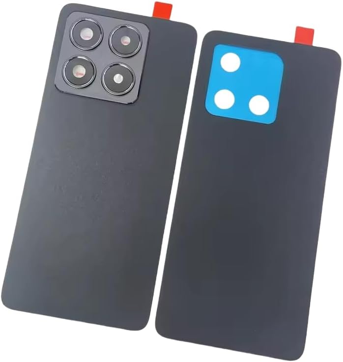 for Xiaomi 14T 5G Battery Back Cover Rear Housing Case Replacement with Mi14T Camera Lens (Black with Lens)