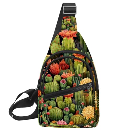 Sac à dos à bandoulière Cacti Variegata voyage randonnée sac banane sangle réglable