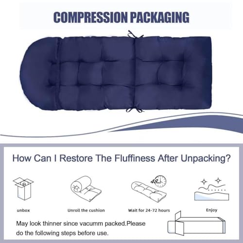 Coussins pour fauteuil à bascule à dossier haut imperméable gris clair 4pcs - 8
