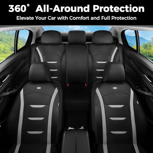 FLORICH Seat Cover, Car Seat Covers Front Set, Air Cool Mesh Thick Car Seat Covers, Car Seat Protector 2 Seats, Front Seat Covers Airbag Compatible, Breathable Automotive Seat Covers Fit for Most Cars by FLORICH - Used condition - Image 8