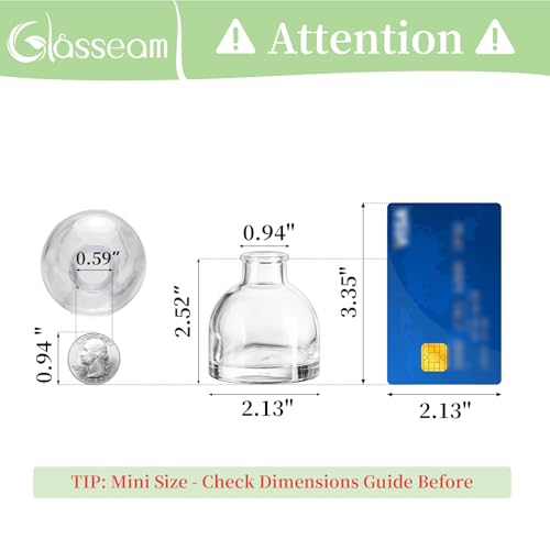Glasseam Mini Bud Vases for Centerpieces: Clear Small Flower Vase Set of 20 by Glasseam - Used condition - Image 2