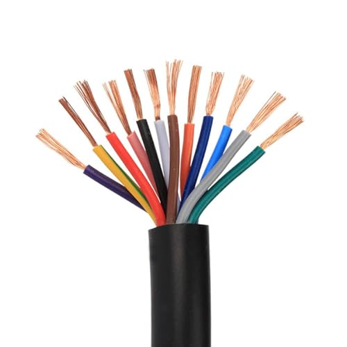 ELECTRRIUS 1mm 12-Core Round Copper Wire & Cable - ISI Marked, 15 Meters, Suitable for Home, Domestic & Industrial Use up to 1100 Volts