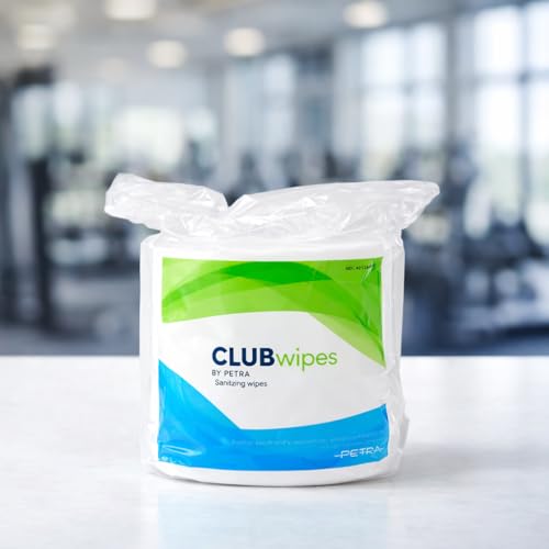 Image of CLUBwipes Gym Equipment Cleaning Wipes - 1200 Count Roll | Bulk Gym Wipes for Equipment, Fitness Centers & Hotels | Antiseptic Wipes Refill Roll for Workout Equipment