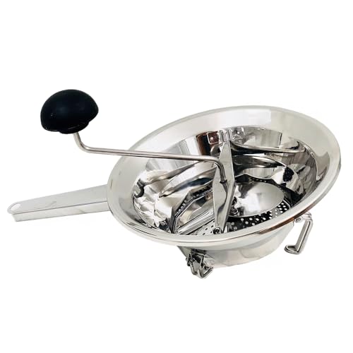 MA MAISON Passaverdure Manuale in Acciaio Inox 20hx30 cm - Schiaccia Patate, Passate, Purè, Verdure, Frutta e Salse - Passatutto Professionale con Filtro in Acciaio
