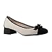 HISPANITAS HV00236 - Bailarina con TACÓN Medio EN Piel Blanco/Negro para Mujer...