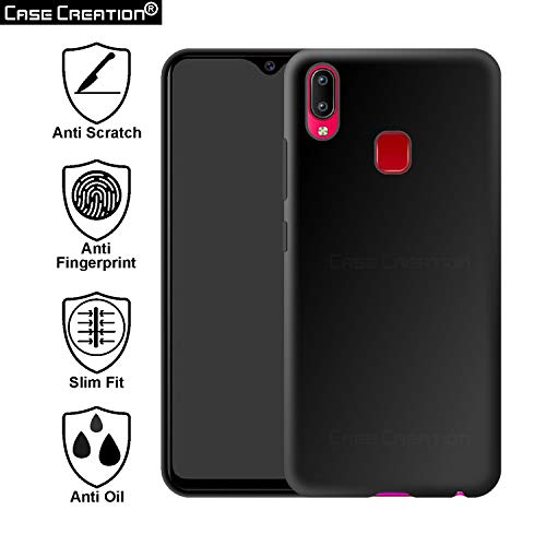 Image of Case Creation Luxurious OG Series for VivoY91 Case Cover,Anti-Dirty Slim Case Frosted Matte Cute Candy TPU Raised Bezel (Splash of Color) Back Cover for Vivo Y91 -Black