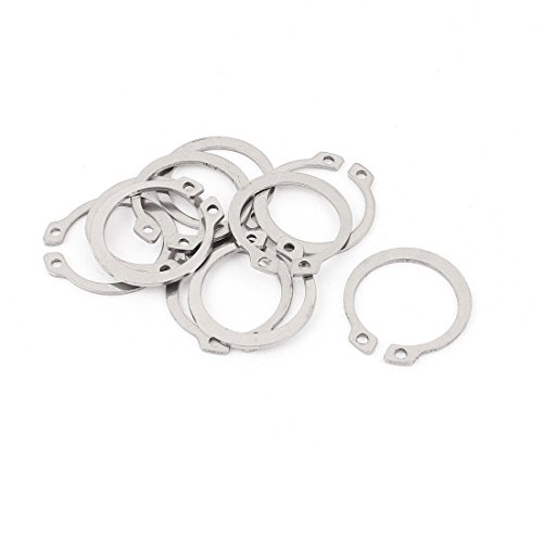 uxcell External Circlip Retaining Shaft Snap Clip Rings 24mm 10pcs