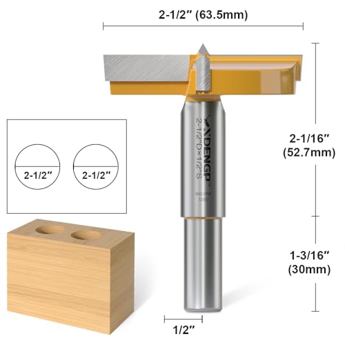 Image of Forstner Bit 1 /2 inch Shank, 2-1 /2 inch Cutting Diameter, Forstner Drill Bit for Woodworking, Drilling Hole Saw Set, Auger Opener, Hinge Hole Cutter for Plastic, Plywood Products