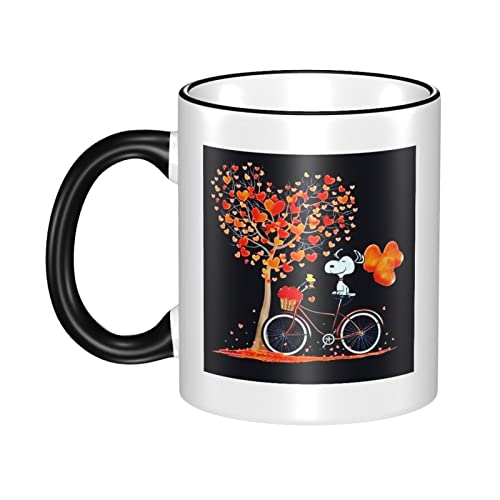 スヌーピー マグカップ 陶器製 コーヒーカップ おしゃれ 電子レンジ対応 プレゼント 贈り物に最適 両面印刷