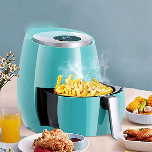 Freidora de Aire con Control de Temperatura Preciso Sin Aceite 5.2L, 1400W Pantalla Táctil Digital Eléctrica Freidora de Aire Profunda, Cocina Multifunción en Horno de Aire Caliente Saludable