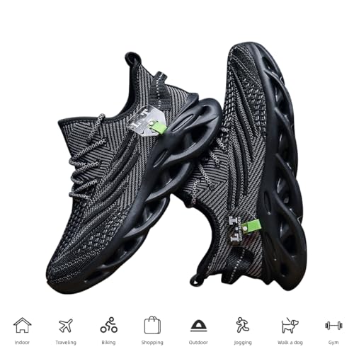 EGMPDA Mens Shoes Running Slip On Tennis Walking Shoes Lightweight Breathable Sneakers for Gym Work Casual Soft Sole Trainers Non Slip Athletic Footwear4