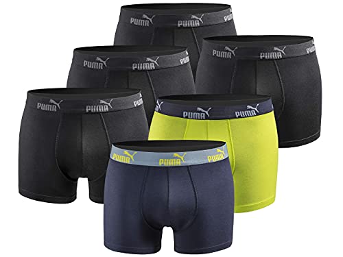 PUMA Herren Boxershort Limited Statement Edition 6er Pack - Black-Blue-Lime...