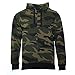 Produktbild ROCK-IT Apparel® Kapuzenjacke Camouflage Herren Heavy Hoodie Sweatjacke Männer Zipper Hoody Workerhoodie Pullover S-5XL mit Reißverschluss Und Fleece-Innenseite Grün/Braun 3XL