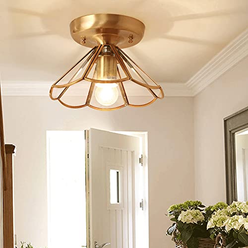 Luz de pasillo elegante con acabado de latón para el hogar 6
