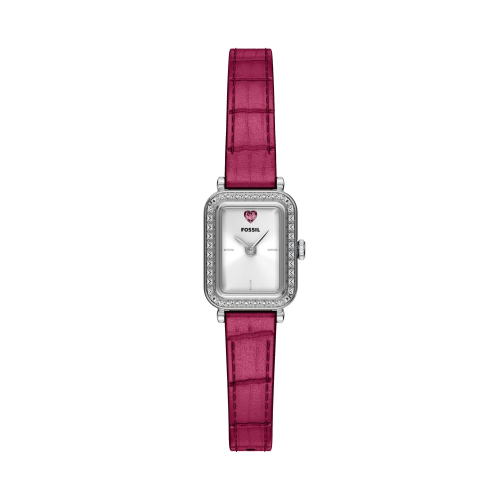 Buy Fossil Raquel Pink Quartz Leather Watch ES5466 at Amazon.in
