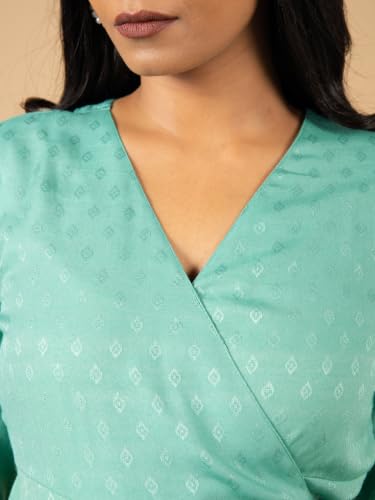 Image of The Mom Store Maternity and Nursing Wrap Dress for New Mom | Pre and Post Pregnancy Wear for Womens | Trendy Stylish Printed Friendly Dresses for Women | Comfortable