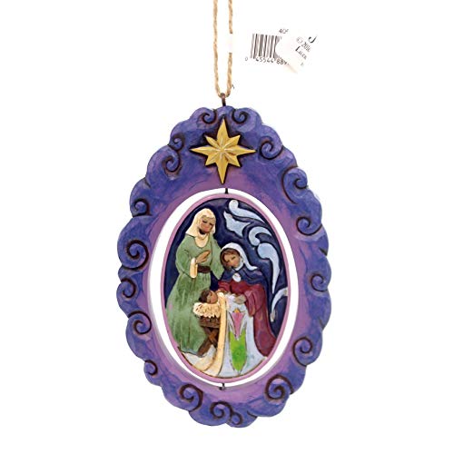 Jim Shore for Enesco Jim Shore Heartwood Creek by Enesco Holy Family Rotating Disk Ornament